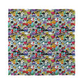 Graffiti Cartoon Characters Print Silk Bandana