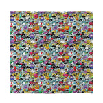 Graffiti Cartoon Characters Print Silk Bandana