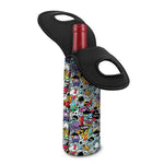 Graffiti Cartoon Characters Print Single Neoprene Wine Tote