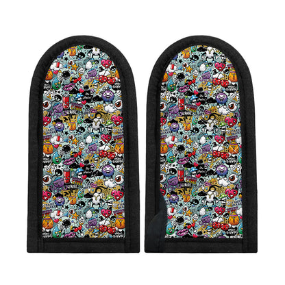 Graffiti Cartoon Characters Print Skillet Handle Cover