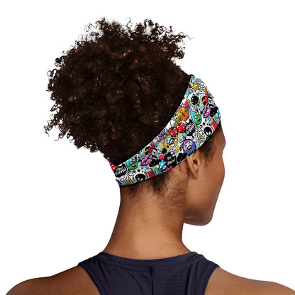 Graffiti Cartoon Characters Print Sports Headband
