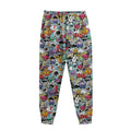 Graffiti Cartoon Characters Print Sweatpants