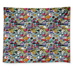Graffiti Cartoon Characters Print Tapestry