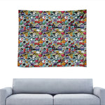 Graffiti Cartoon Characters Print Tapestry