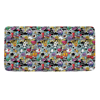 Graffiti Cartoon Characters Print Towel