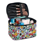 Graffiti Cartoon Characters Print Travel Makeup Bag