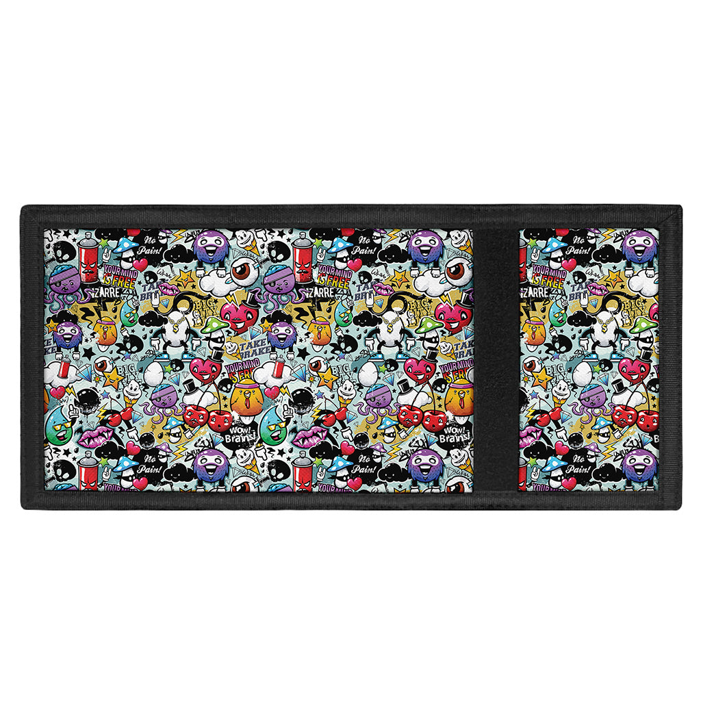 Graffiti Cartoon Characters Print Trifold Wallet