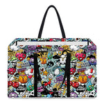 Graffiti Cartoon Characters Print Utility Tote Bag
