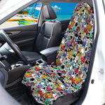 Graffiti Cartoon Characters Print Waterproof Car Seat Cover