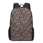 Graffiti Donut Pattern Print 17 Inch Backpack