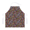 Graffiti Donut Pattern Print Adjustable Apron