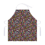 Graffiti Donut Pattern Print Adjustable Apron