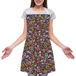 Graffiti Donut Pattern Print Adjustable Apron
