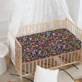Graffiti Donut Pattern Print Baby Crib Sheet