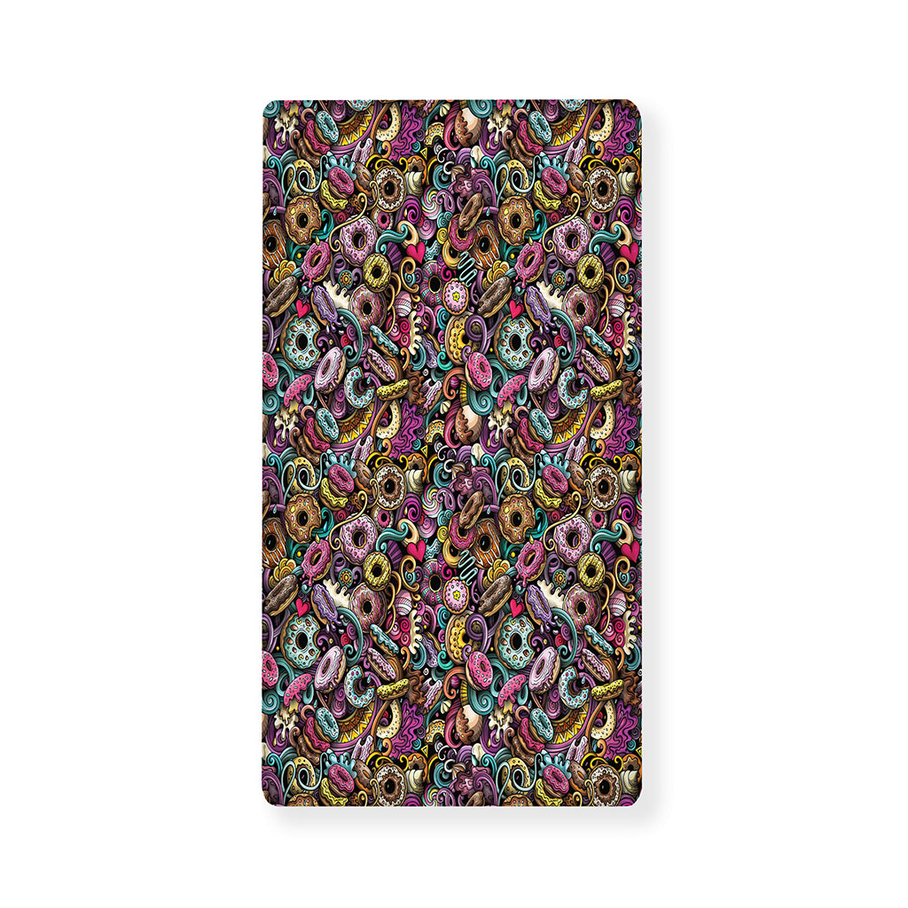 Graffiti Donut Pattern Print Baby Crib Sheet