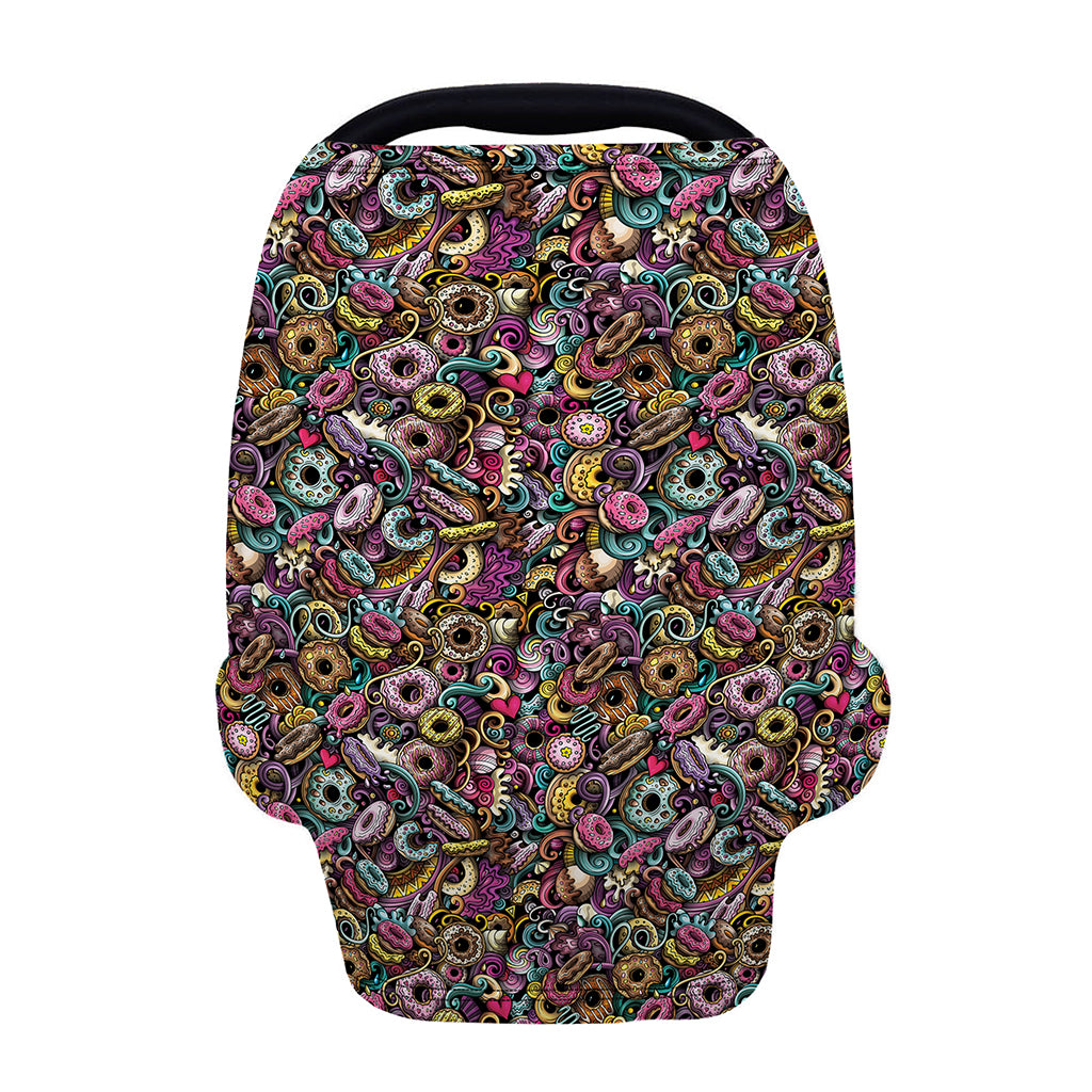 Graffiti Donut Pattern Print Baby Seat Cover