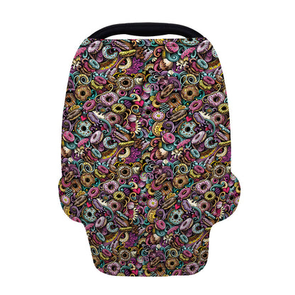 Graffiti Donut Pattern Print Baby Seat Cover