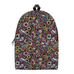 Graffiti Donut Pattern Print Backpack