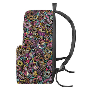 Graffiti Donut Pattern Print Backpack