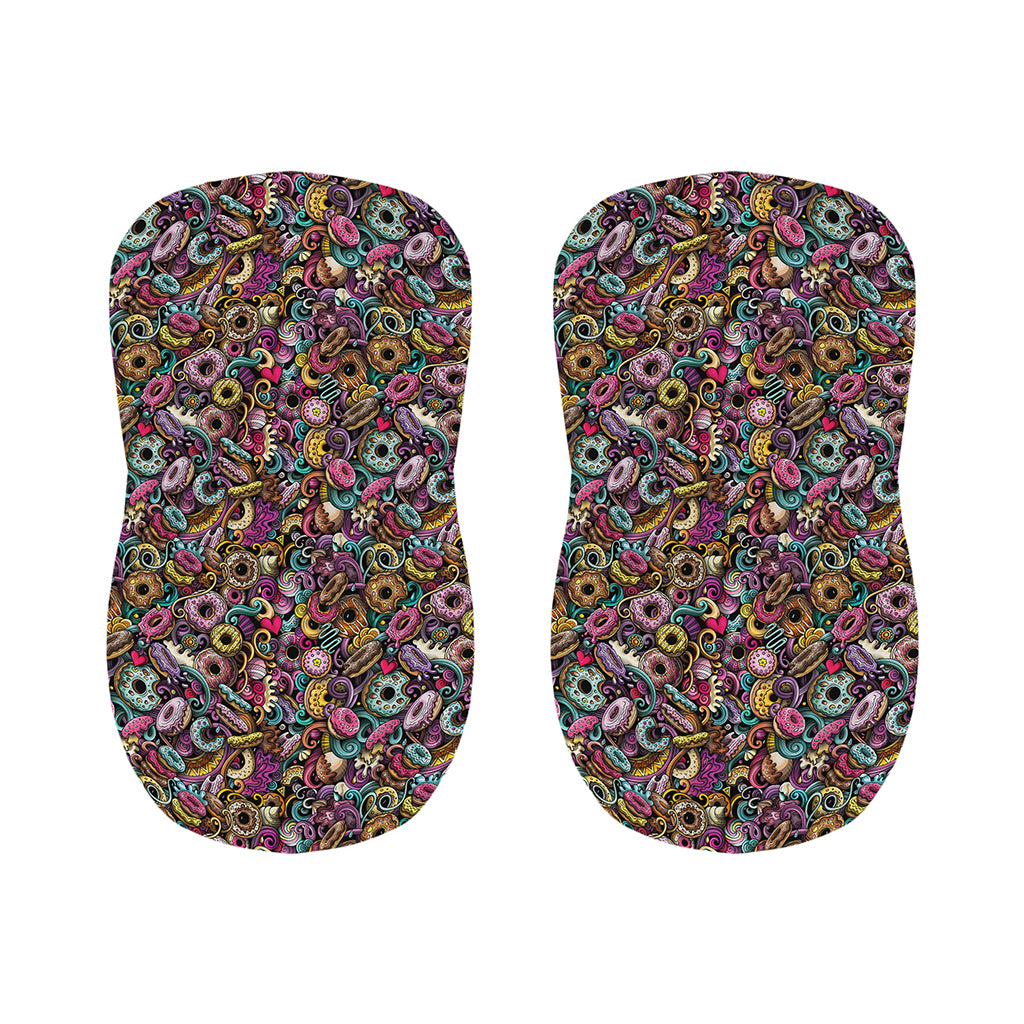 Graffiti Donut Pattern Print Bar Stool Covers