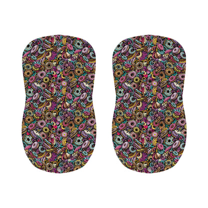 Graffiti Donut Pattern Print Bar Stool Covers
