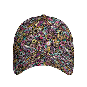 Graffiti Donut Pattern Print Baseball Cap