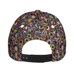 Graffiti Donut Pattern Print Baseball Cap