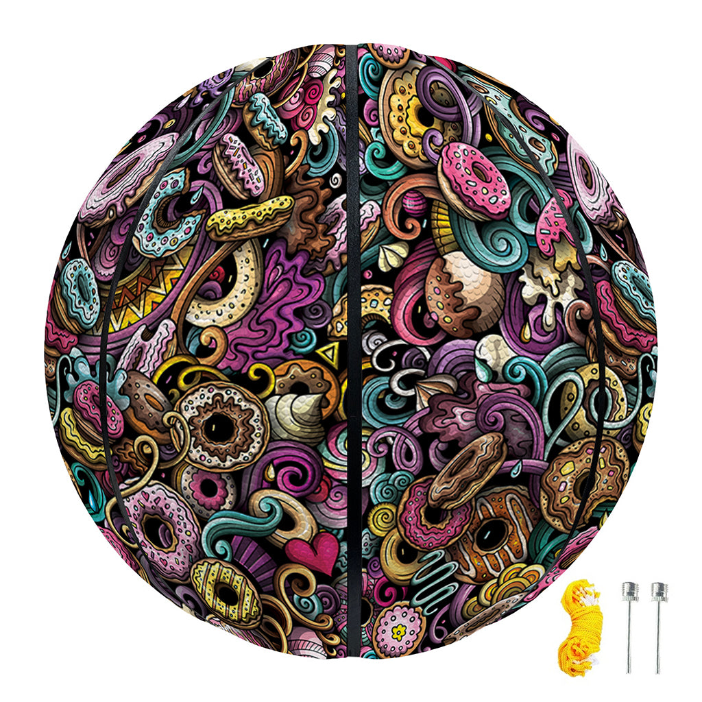 Graffiti Donut Pattern Print Basketball