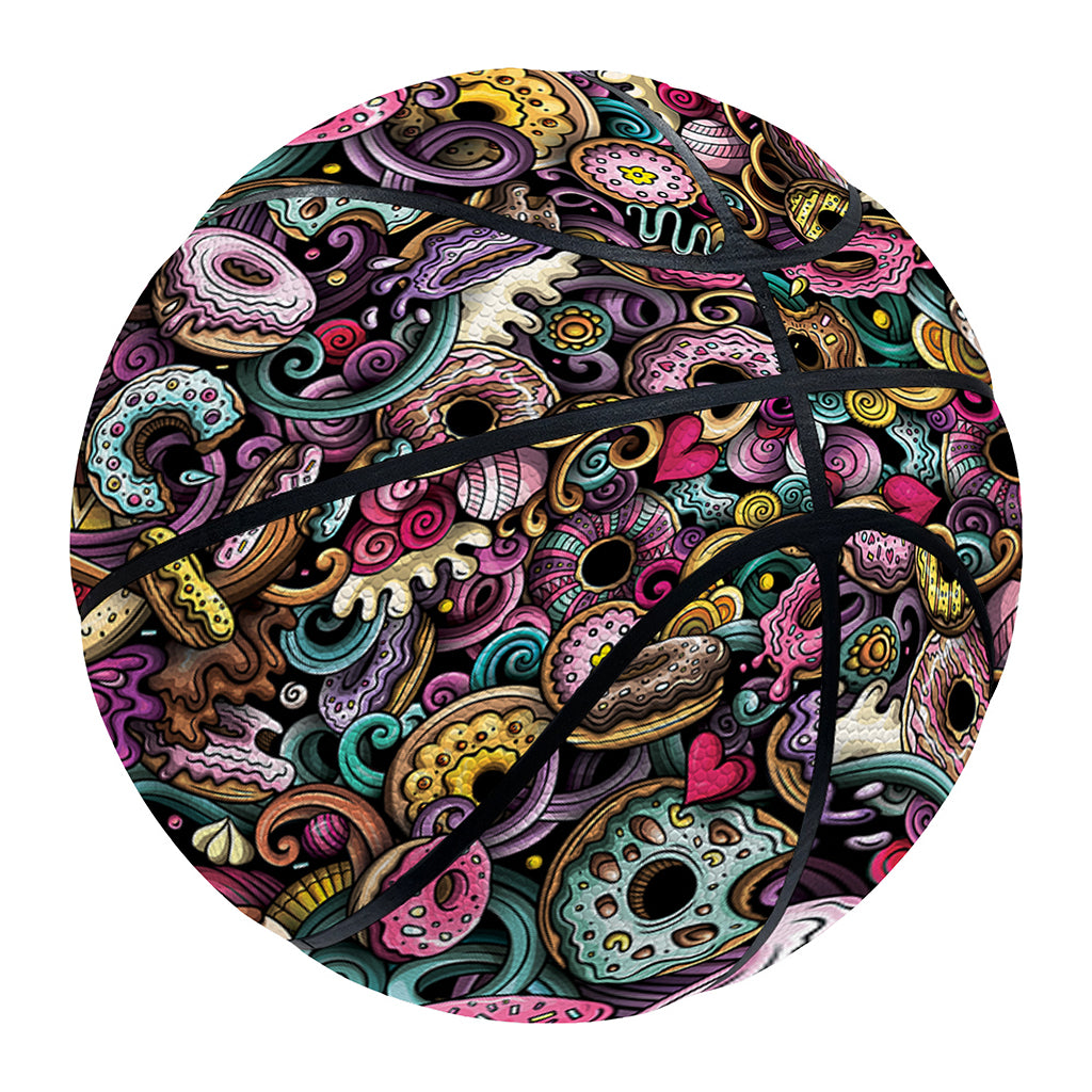 Graffiti Donut Pattern Print Basketball