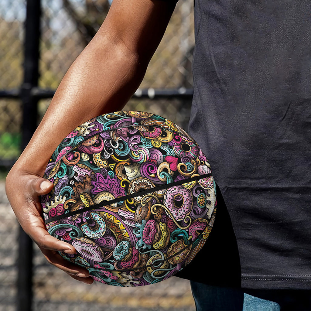 Graffiti Donut Pattern Print Basketball