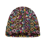 Graffiti Donut Pattern Print Beanie