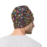 Graffiti Donut Pattern Print Beanie