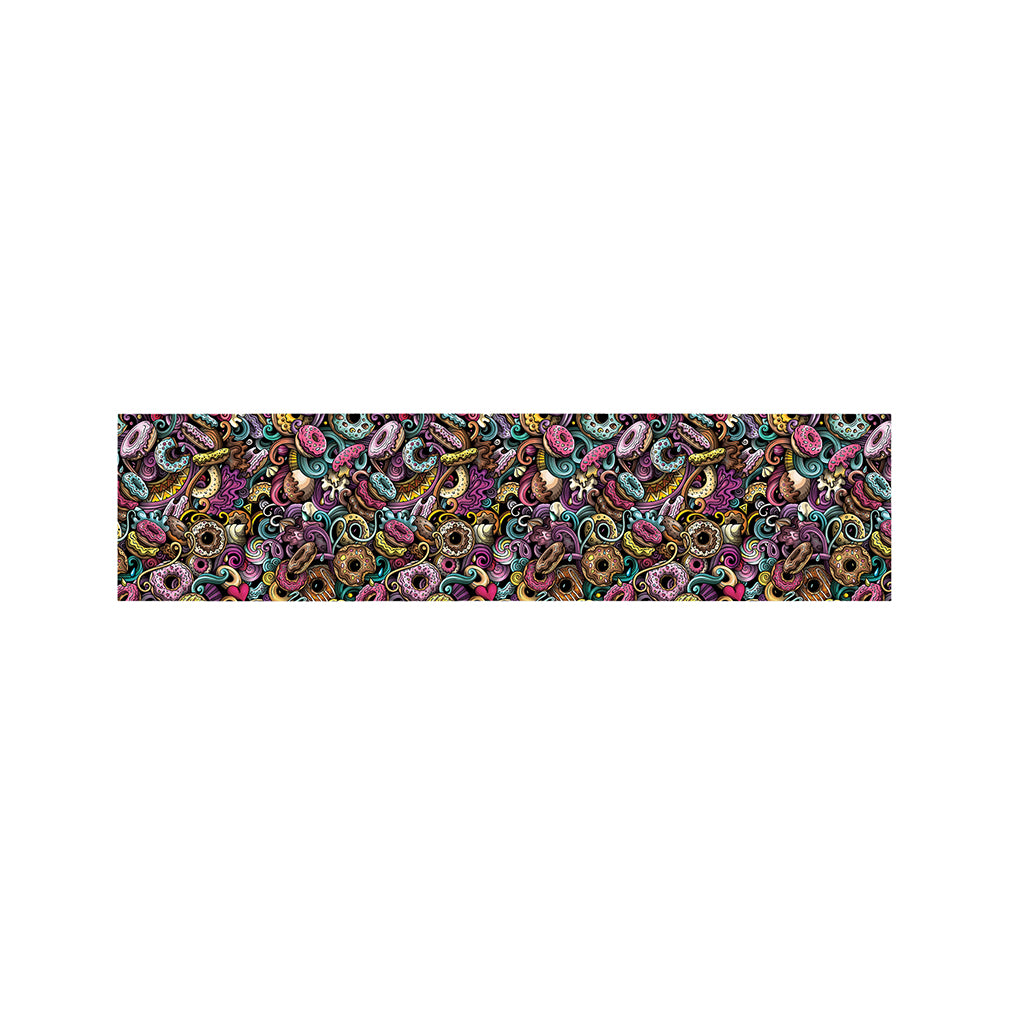 Graffiti Donut Pattern Print Bed Runner