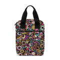 Graffiti Donut Pattern Print Bible Tote Bag