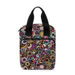 Graffiti Donut Pattern Print Bible Tote Bag