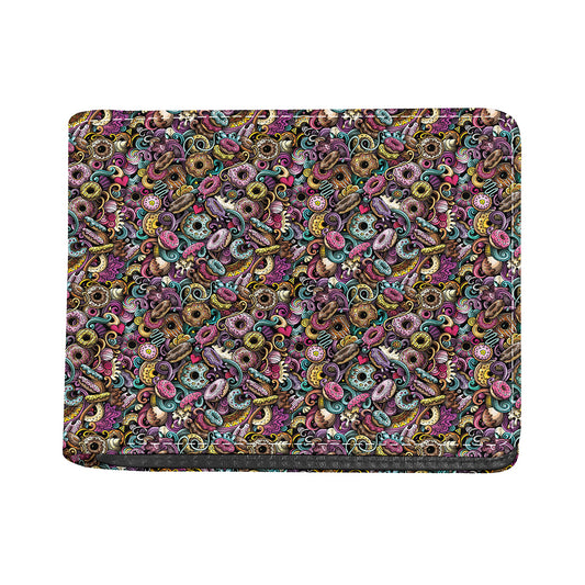 Graffiti Donut Pattern Print Bifold Wallet