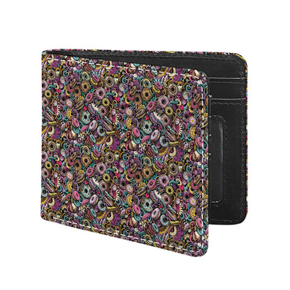 Graffiti Donut Pattern Print Bifold Wallet