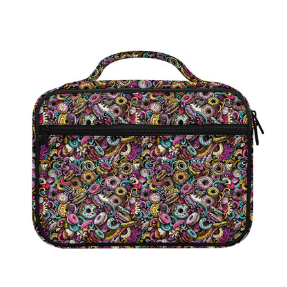 Graffiti Donut Pattern Print Briefcase Bible Bag