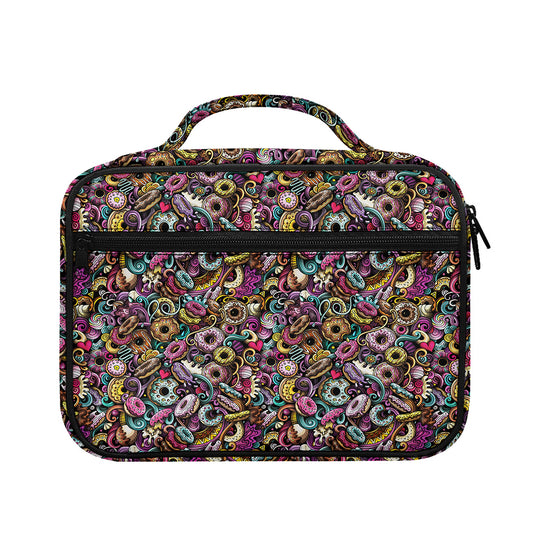 Graffiti Donut Pattern Print Briefcase Bible Bag