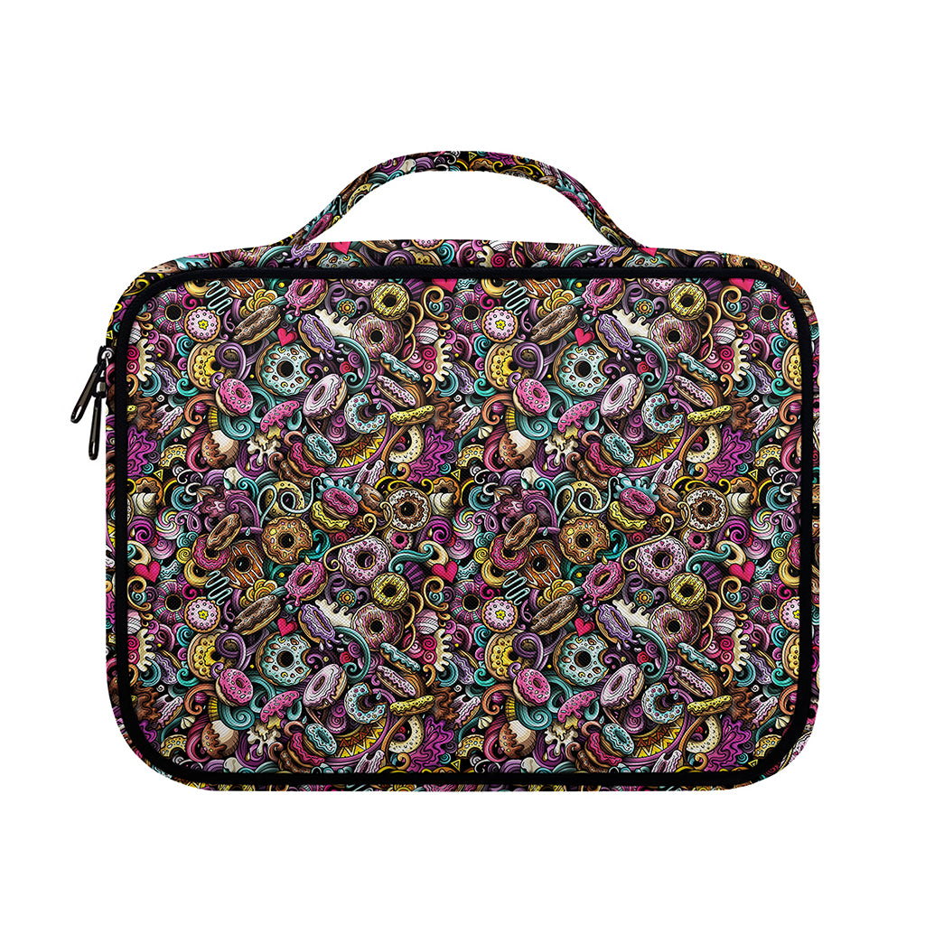Graffiti Donut Pattern Print Briefcase Bible Bag