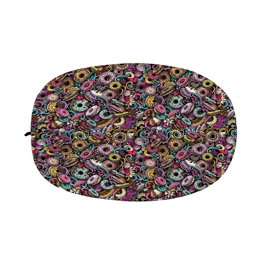 Graffiti Donut Pattern Print Car Side Mirror Covers