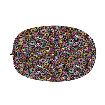 Graffiti Donut Pattern Print Car Side Mirror Covers