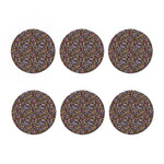 Graffiti Donut Pattern Print Coaster Set