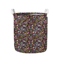 Graffiti Donut Pattern Print Collapsible Laundry Basket
