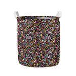 Graffiti Donut Pattern Print Collapsible Laundry Basket