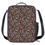 Graffiti Donut Pattern Print Crossbody Lunch Bag