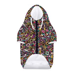 Graffiti Donut Pattern Print Dog Zip Up Hoodie