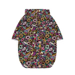 Graffiti Donut Pattern Print Dog Zip Up Hoodie