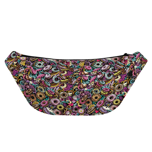Graffiti Donut Pattern Print Fanny Pack