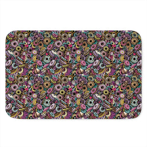 Graffiti Donut Pattern Print Indoor Door Mat